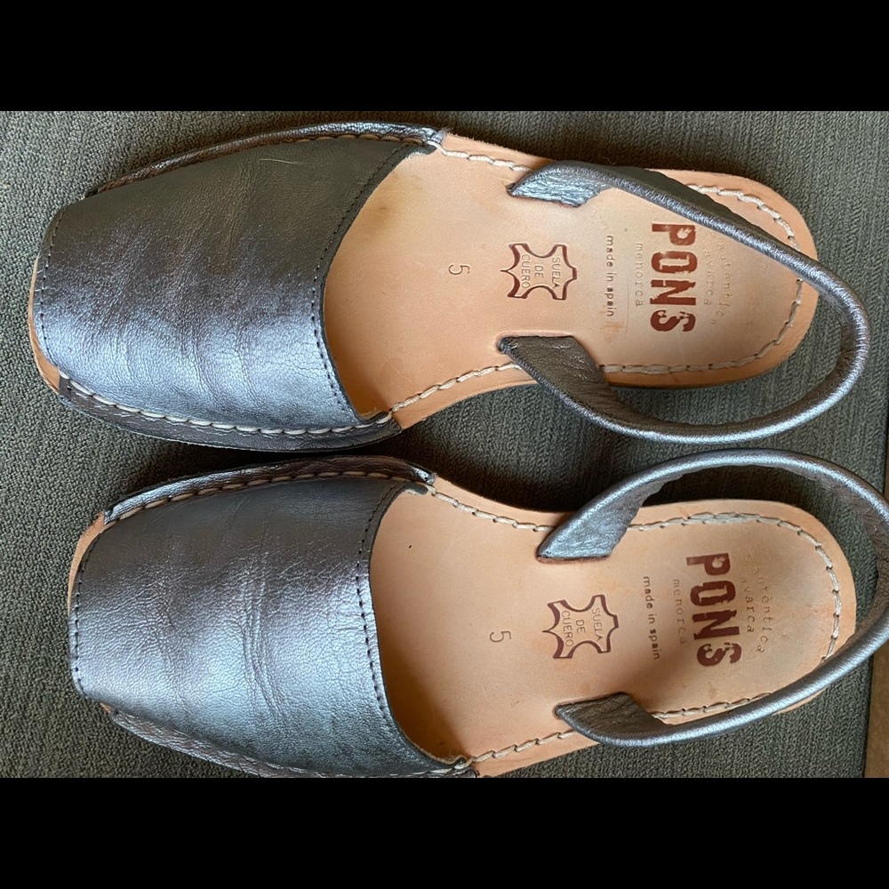 Pons Pewter Metallic Sandals